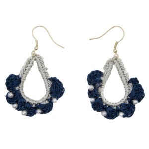 Blue and White Crochet Jewelry Set for Kids with Star Charms Full Accessory Collection - Image 3