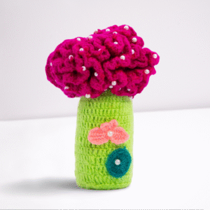 Crochet Bloom Burst Handmade Vase - Image 3
