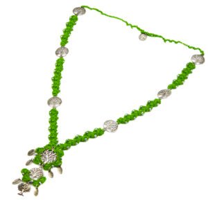 Green Crochet Jewelry Set with Tree of Life Charms and Earrings Handmade - Image 4