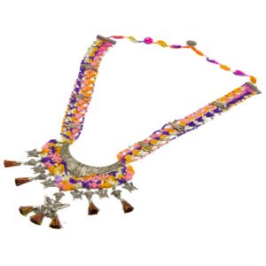 Multicolor Crochet Necklace Set with Butterfly Motif Handmade - Image 5