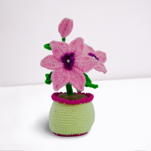 Crochet Orchid Elegance Handmade - Image 3
