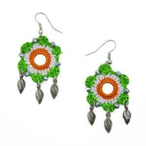 Tricolor Crochet Jewelry Set Handmade - Image 3