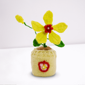 Crochet Sunny Blossom Pot Handmade - Image 3