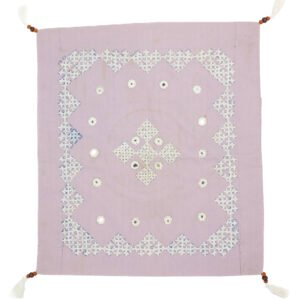 Lilac Lotus Dot Sujni Handmade Cushion Cover - Image 1