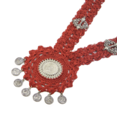 red crochet jewlery